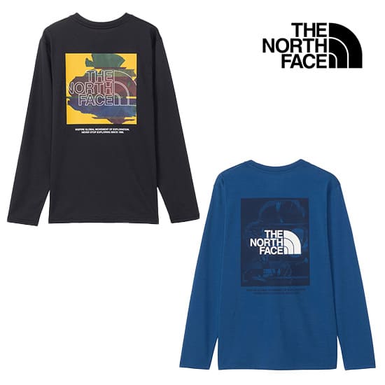 ザノースフェイス ロングスリーブデジタルボックスロゴティ...