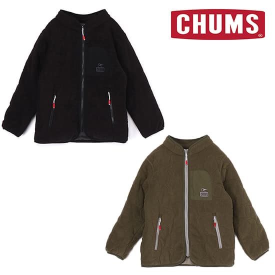 チャムス キッズブービーステッチフリースジャケット CH...